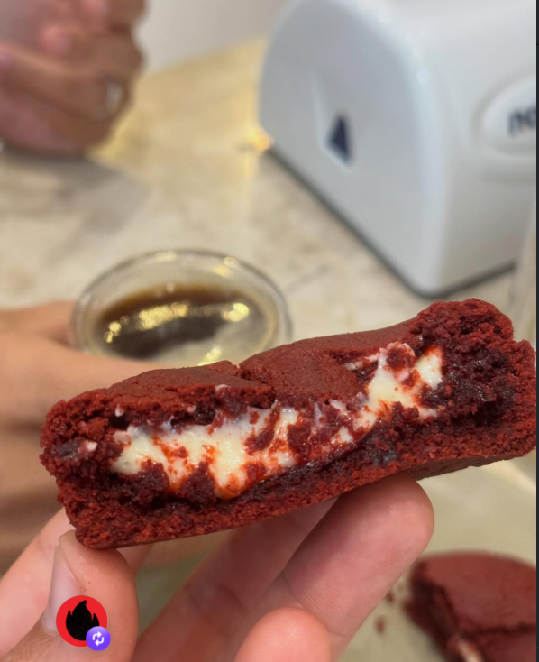 Recheio cremoso do cookie red velvet