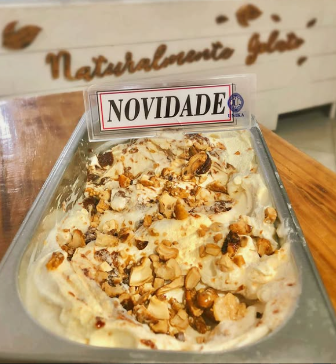 Novidade de gelato com castanhas no Naturalmente Gelato
