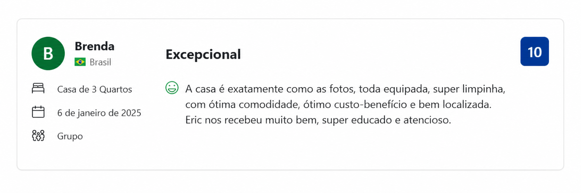 Avaliação Booking de Brenda